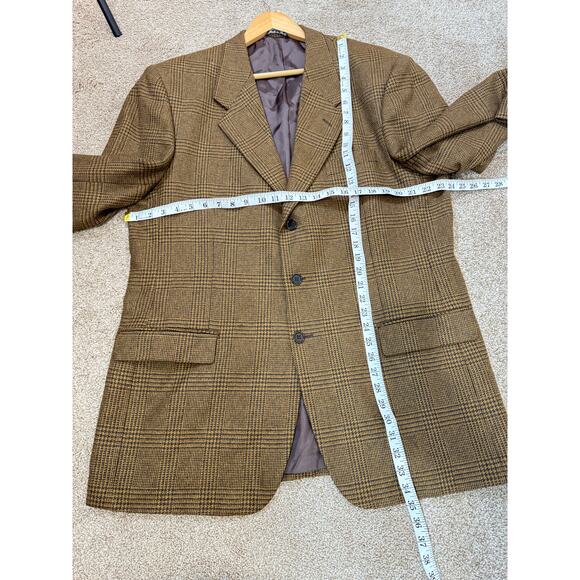 Ing Loro Piana & C Mens Blazer Tweed 3 Button 100% Cashmere Tweed Plaid 46 Italy - Picture 8 of 8